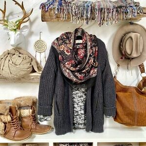 Cozy MOHAIR blend Italian made BERRETTI brand cardigan open front cabin style